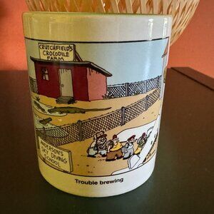 Gary Larson The Far Side Trouble Brewing Crocodile Farm Sky Diving School Mug